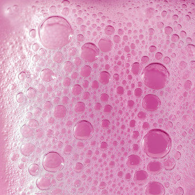 Close Up of Pink Lemonade Bubbles