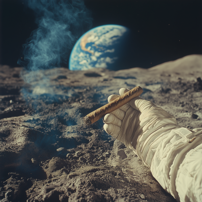 Astronaut Hand with Cigar