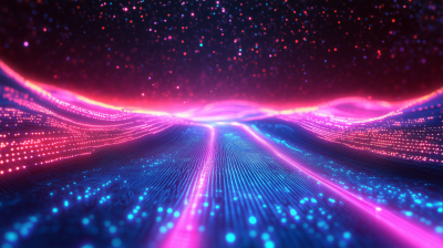 Neon Cyberspace Landscape