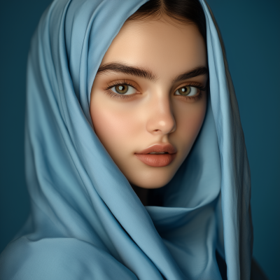 Beautiful Hijabi Girl in Blue