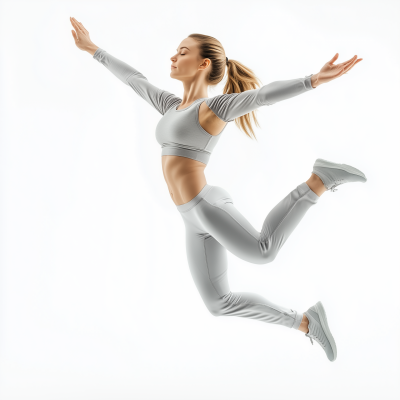 Woman Floating Training in Gym