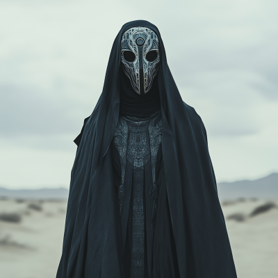 Mysterious Figure in the Desert