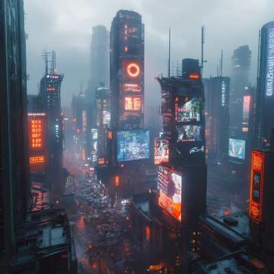 Dystopian Megacity Collapse