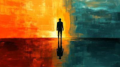 Lone Figure in Cross