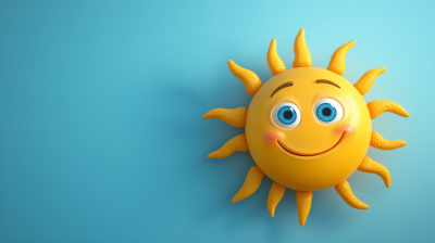 Pixar Style Sun Character