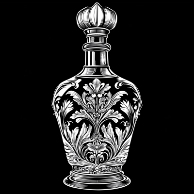 Art Nouveau Whiskey Bottle