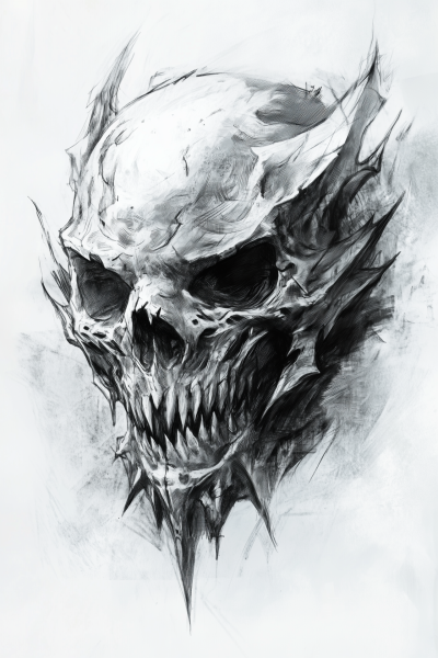 Fantasy Skull Sketch