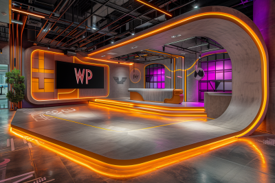 Futuristic Television Studio Set
