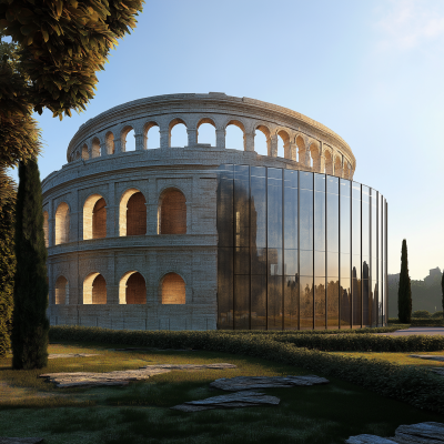 Modern Renovation of Roman Colosseum