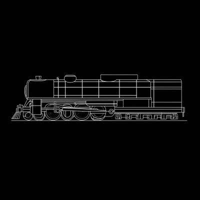 Elegant Minimalist Old Train Symbol