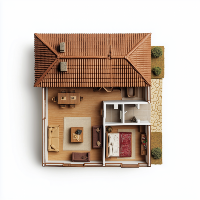 Miniature House Aerial View