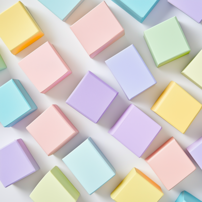 Pastel Blocks Arrangement