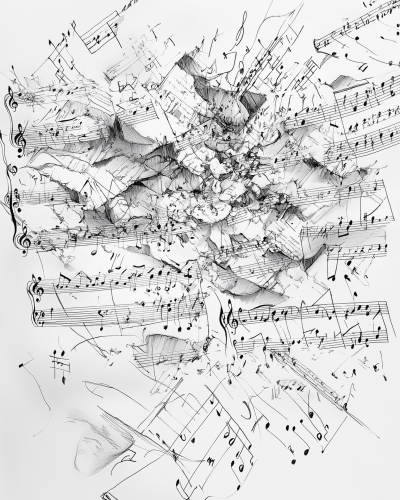 Fragmented Musical Notes