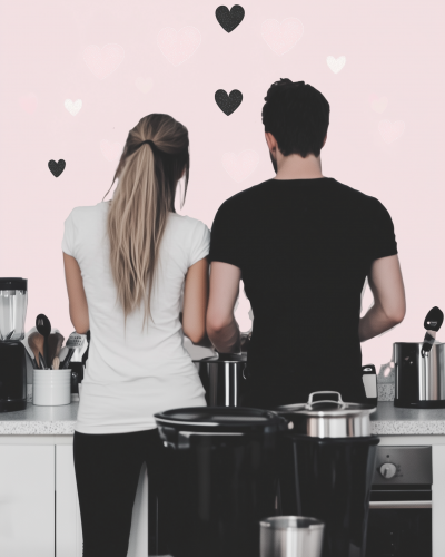 Couple Cooking Together