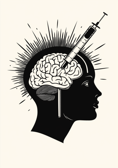 Syringe in Human Head