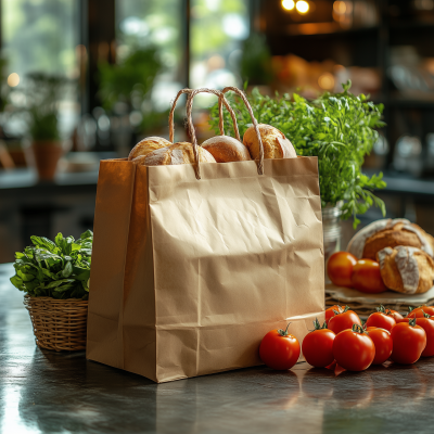 Groceries in a Paper Bag