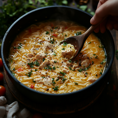Mixing Soup from Above