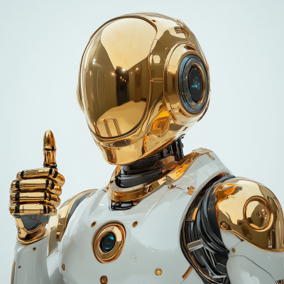 Vintage Golden Robot