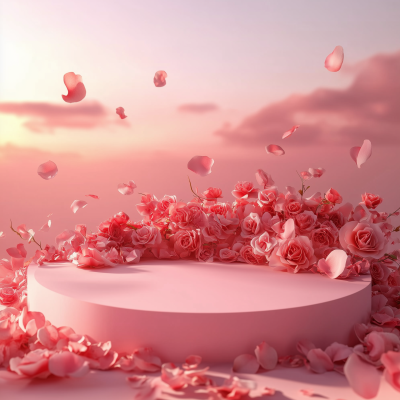 Luxury Podium with Roses
