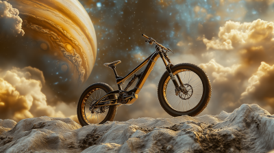 Futuristic Bicycle on Jupiter