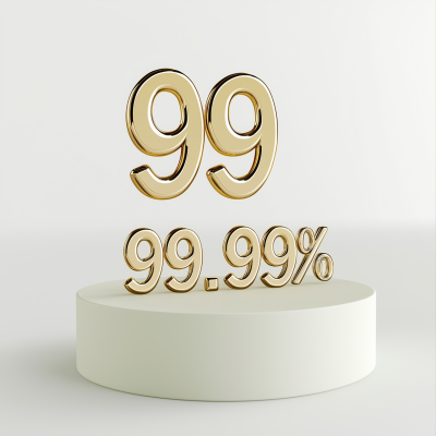 Minimalist Green Podium with Gold Text