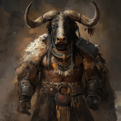 Proud Yak Bull Warrior