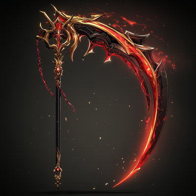 Gold and Red Scythe