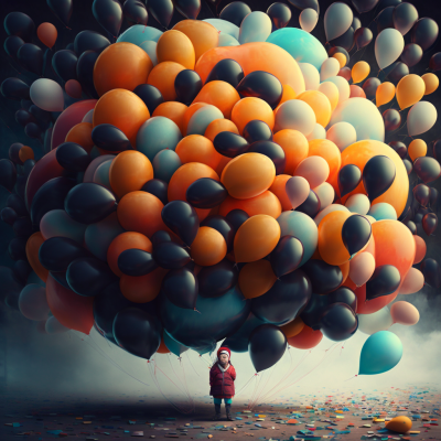 Colorful Balloons in the Sky