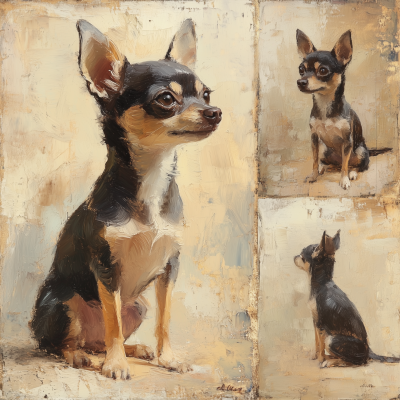 Chihuahua Oil Painting