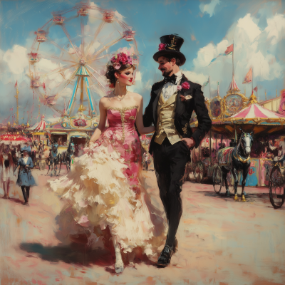 Victorian Funfair Couple