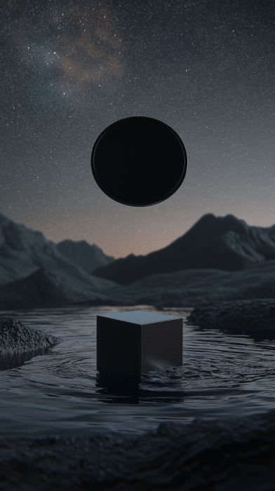 Floating Black NFC Chip