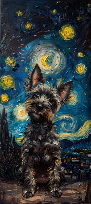 Cairn Terrier Under the Stars