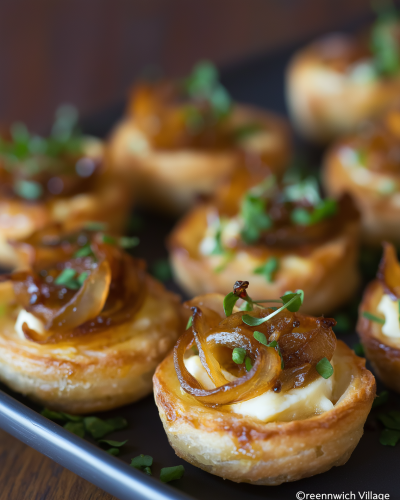 Greenwich Village Goat Cheese & Caramelized Onion Tarts