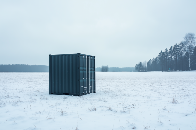 Winter Landscape with Container