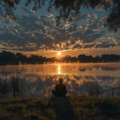 Peaceful Sunset Landscape