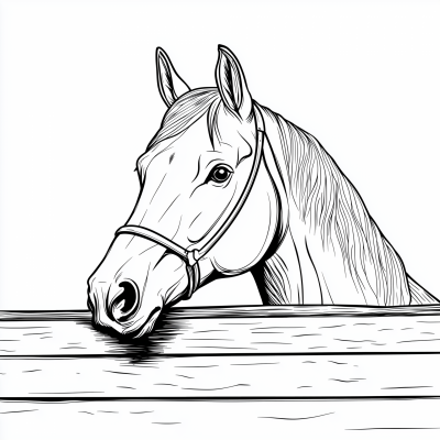 Minimalistic Horse Drawing