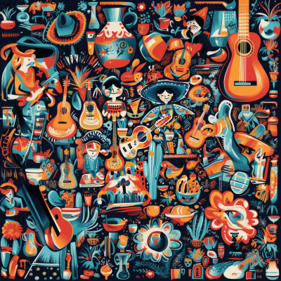 Cheerful Mexican Mural
