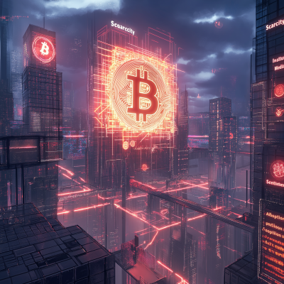 Futuristic Bitcoin Skyline