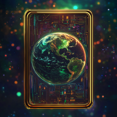Cyberpunk Earth Trading Card