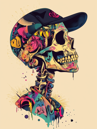 Surreal Skeletal Figure