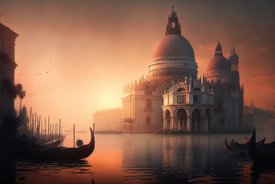 Ethereal Sunrise Over Venice