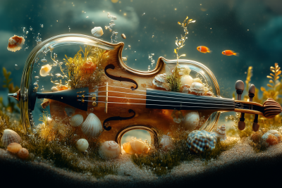 Fantasy Violin Underwater