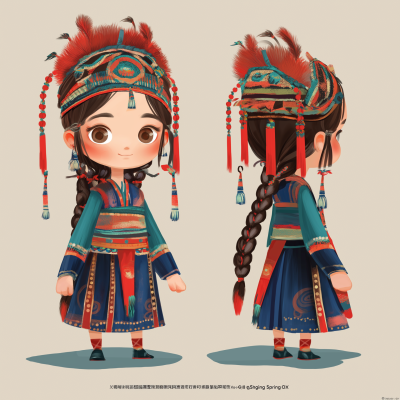 Niu Niang Opera Character Illustration