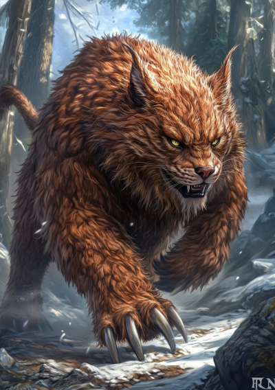 Lynx Bear Hybrid Illustration