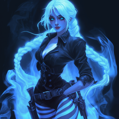 Transparent Blue Gunslinger