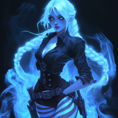 Transparent Blue Gunslinger