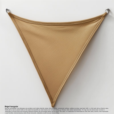 Beige Triangular Shade Sail