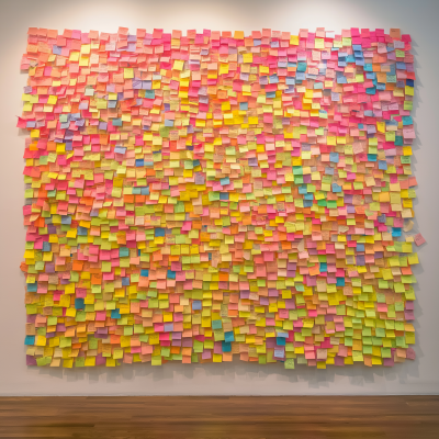 Colorful Post-It Wall
