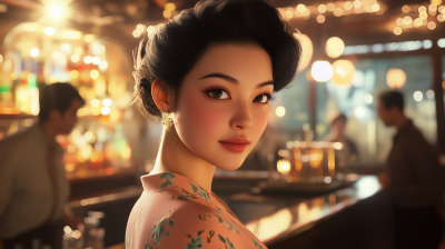 Warm Vibe at the Bar