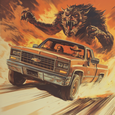Vintage Action Movie Poster